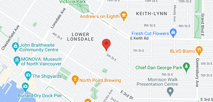 map of 302 155 E 5TH STREET